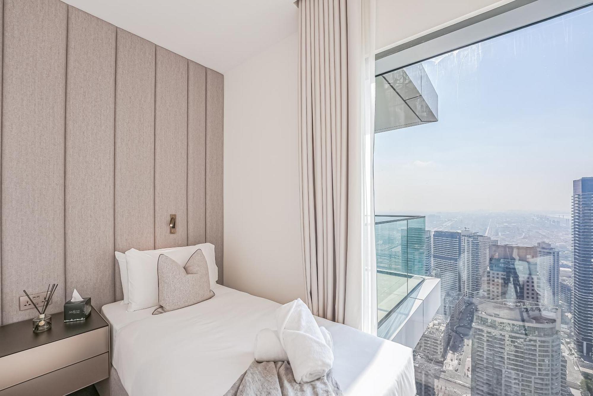Modern 2Br High Floor Haven In Vida Dubai Marina公寓 外观 照片