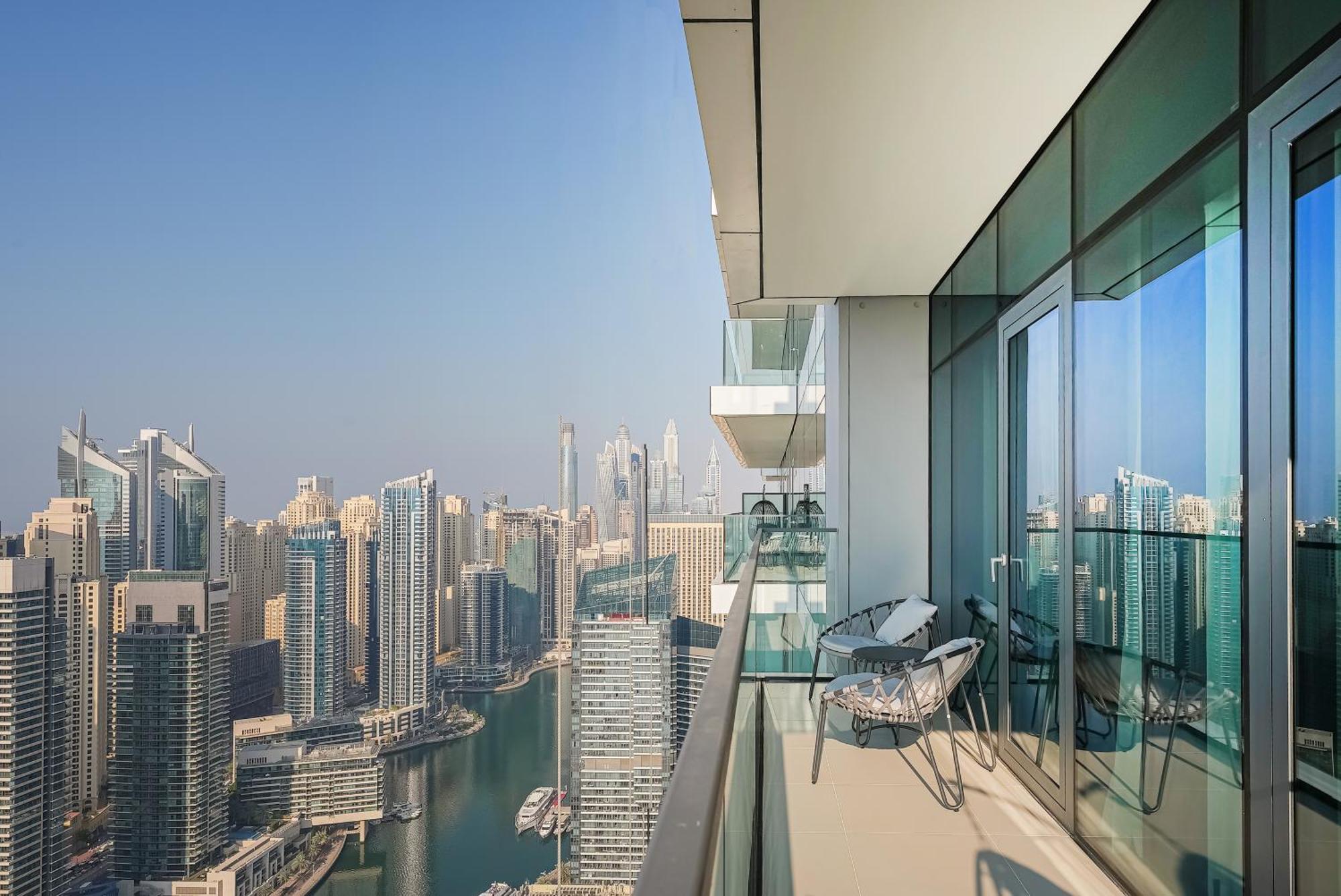 Modern 2Br High Floor Haven In Vida Dubai Marina公寓 外观 照片