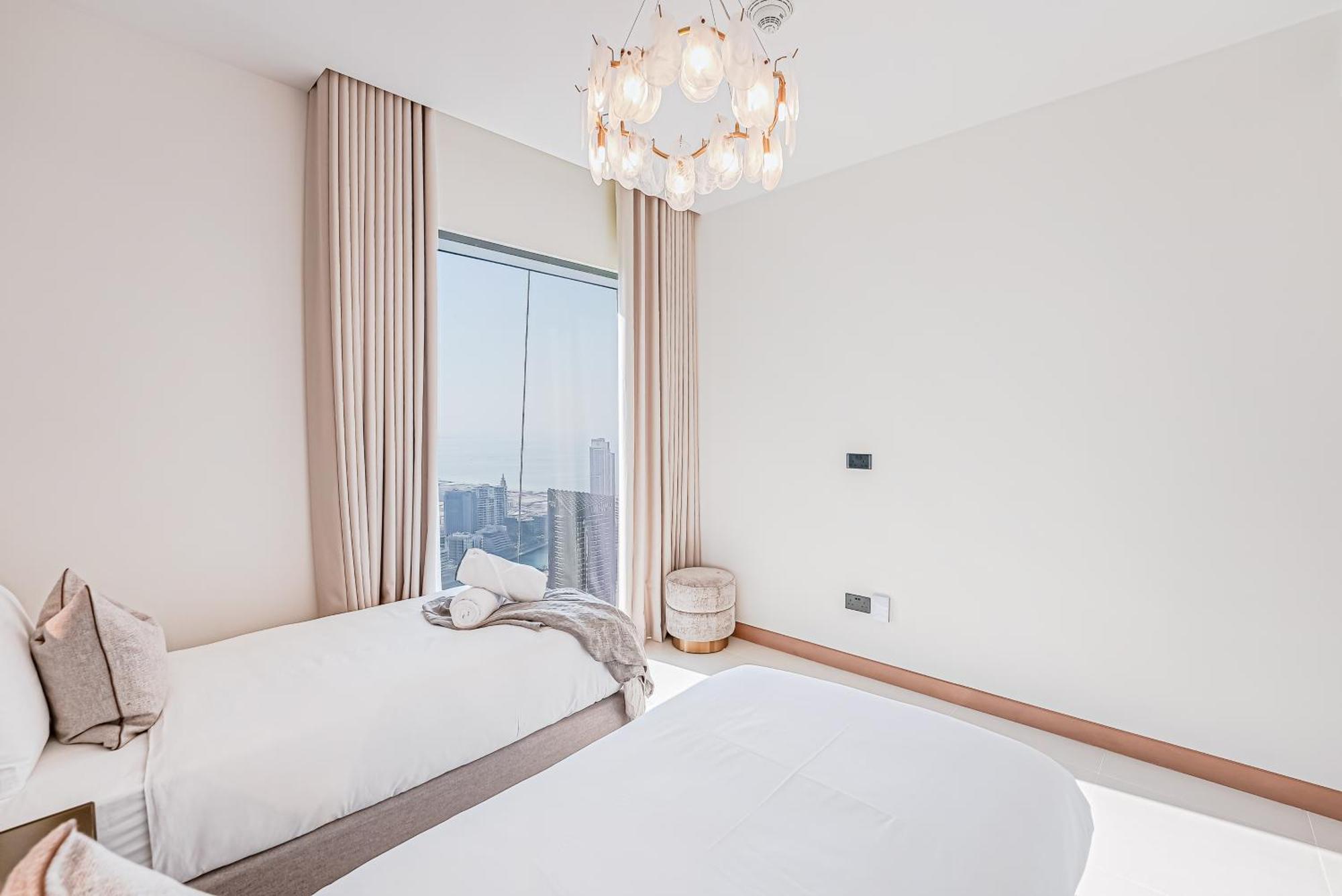 Modern 2Br High Floor Haven In Vida Dubai Marina公寓 外观 照片