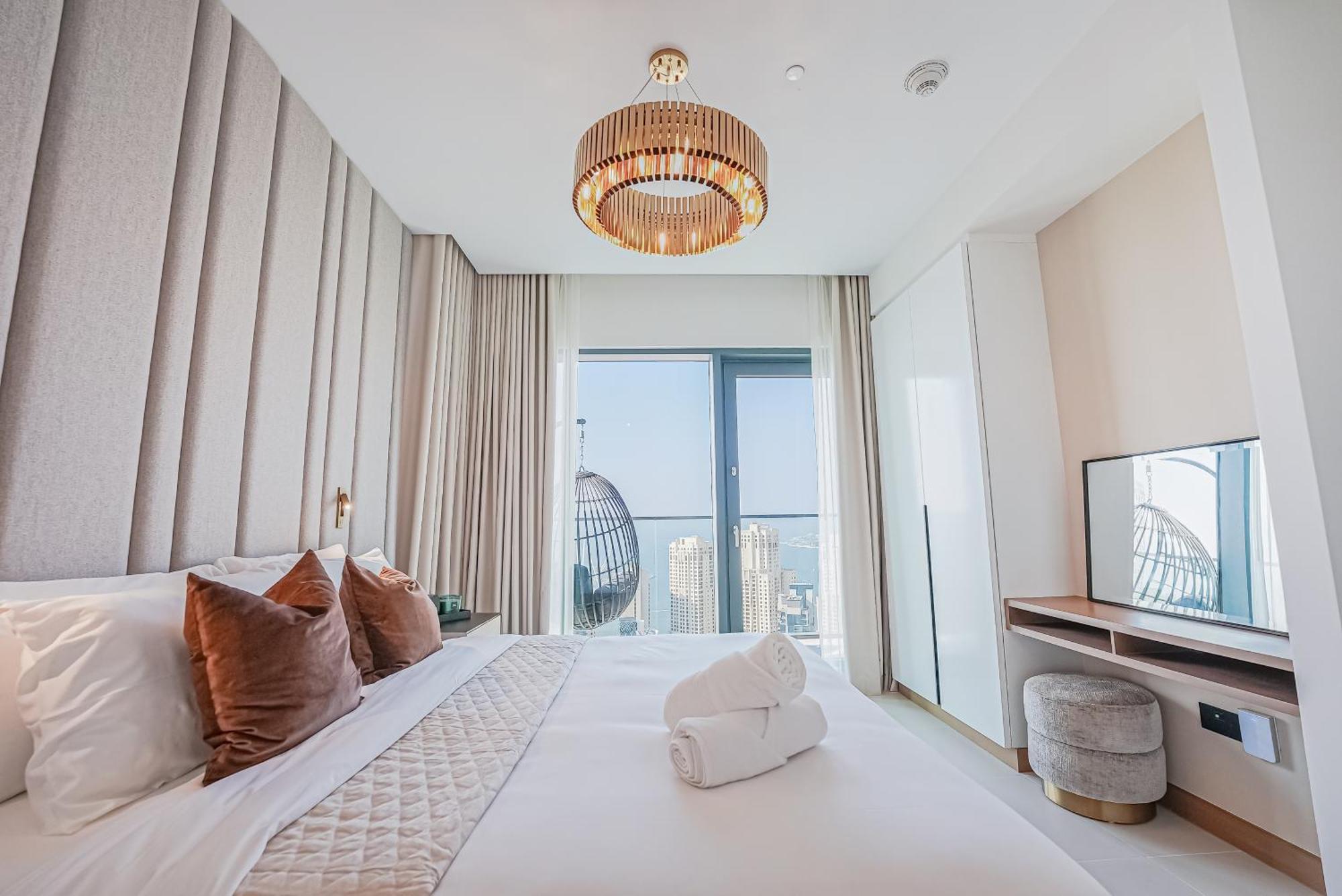 Modern 2Br High Floor Haven In Vida Dubai Marina公寓 外观 照片