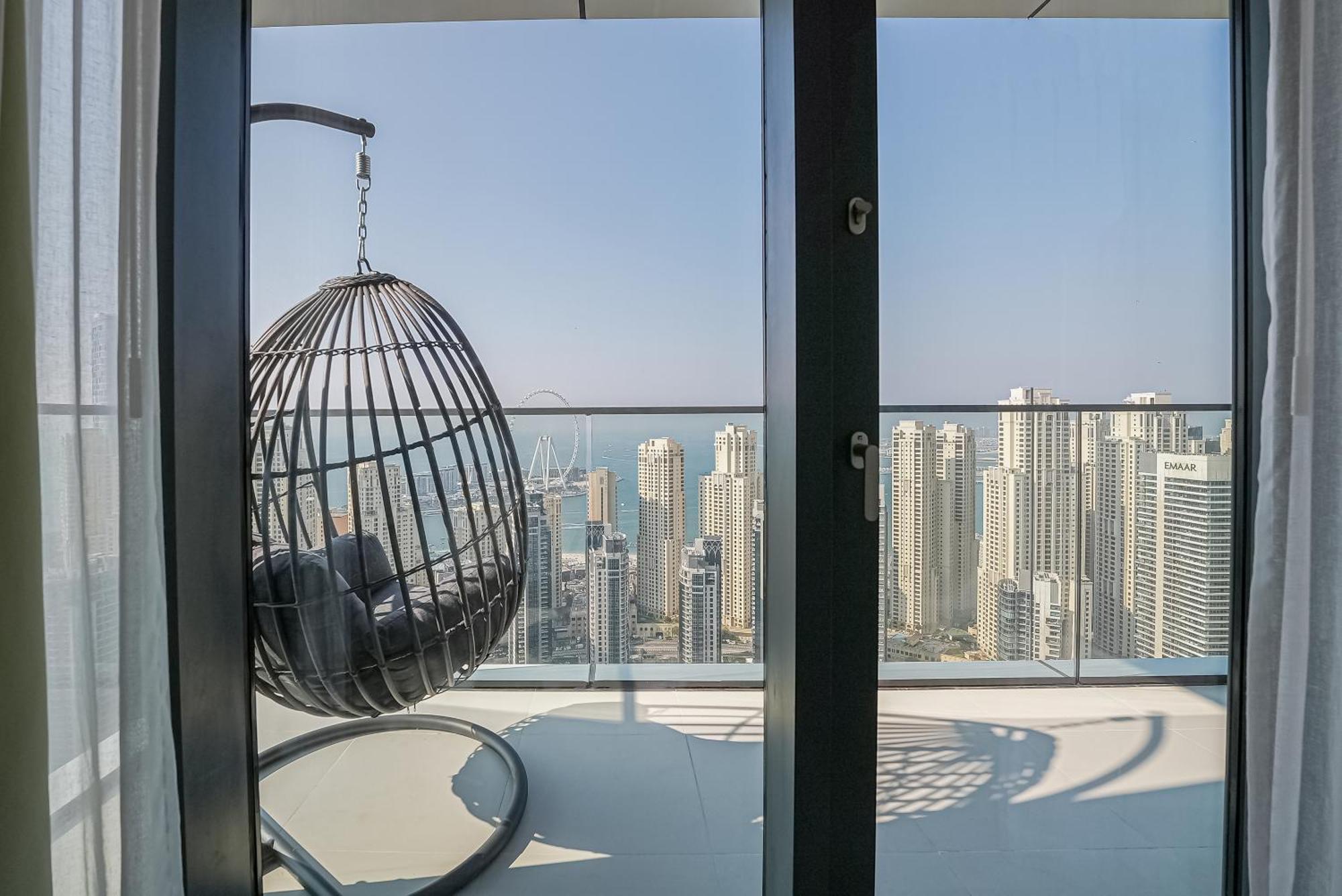 Modern 2Br High Floor Haven In Vida Dubai Marina公寓 外观 照片