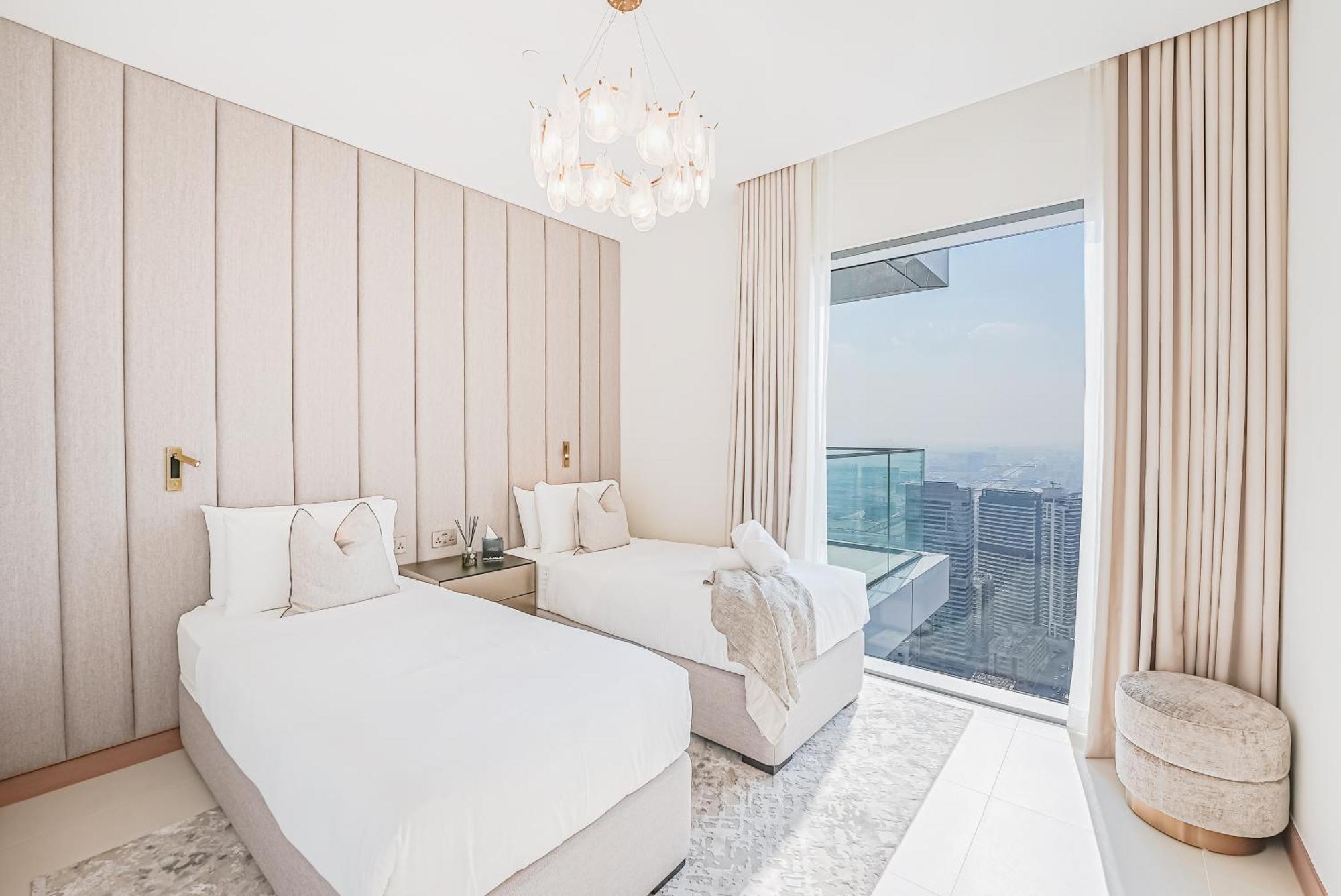 Modern 2Br High Floor Haven In Vida Dubai Marina公寓 外观 照片