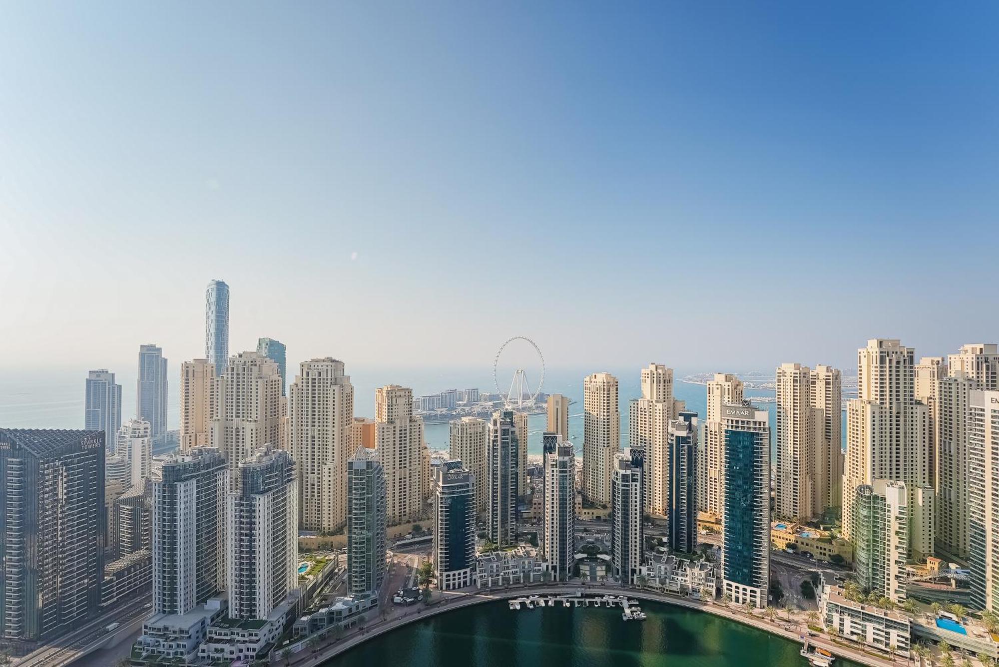 Modern 2Br High Floor Haven In Vida Dubai Marina公寓 外观 照片
