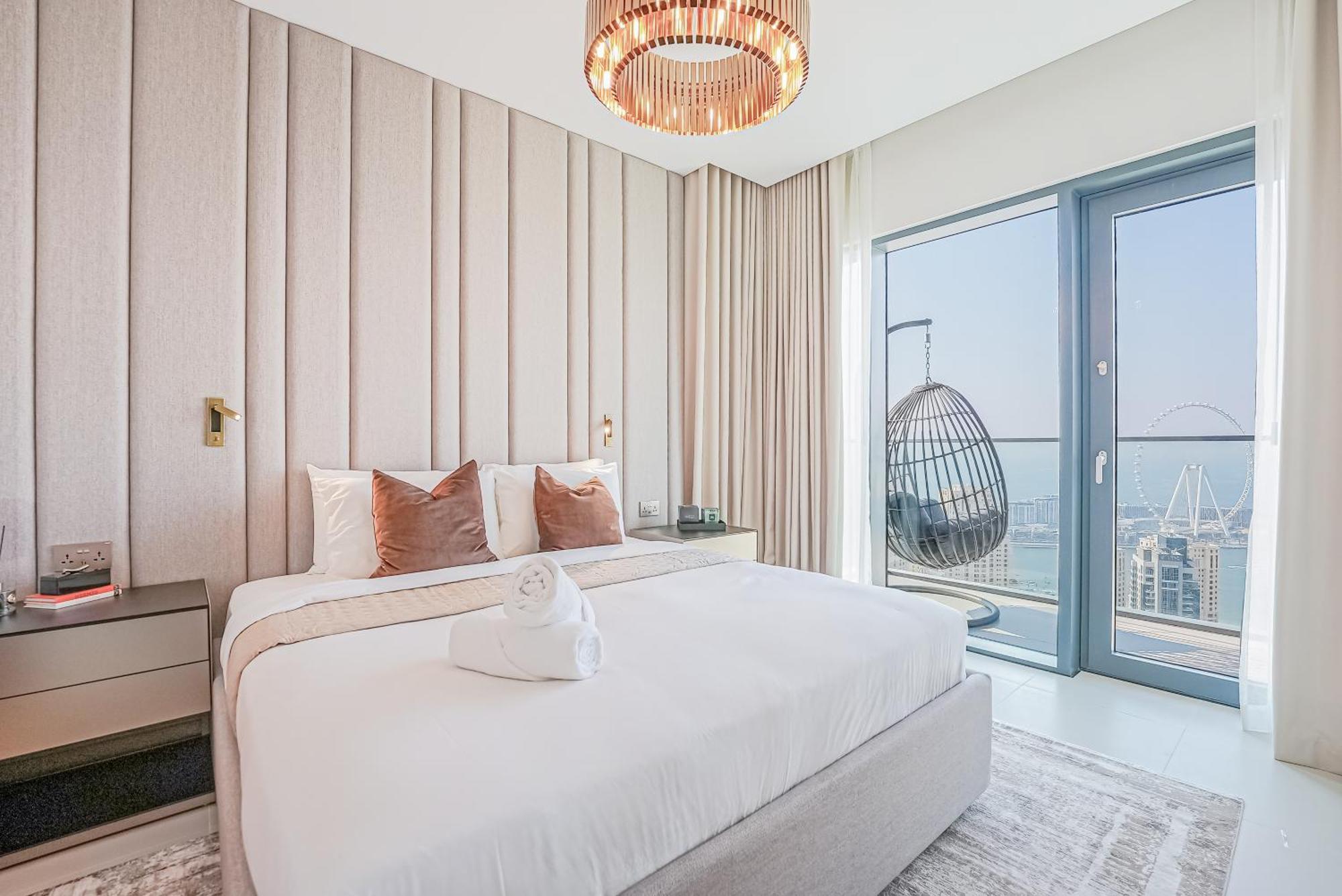 Modern 2Br High Floor Haven In Vida Dubai Marina公寓 外观 照片