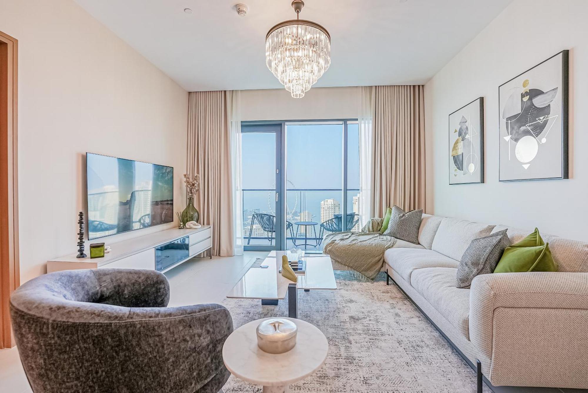 Modern 2Br High Floor Haven In Vida Dubai Marina公寓 外观 照片